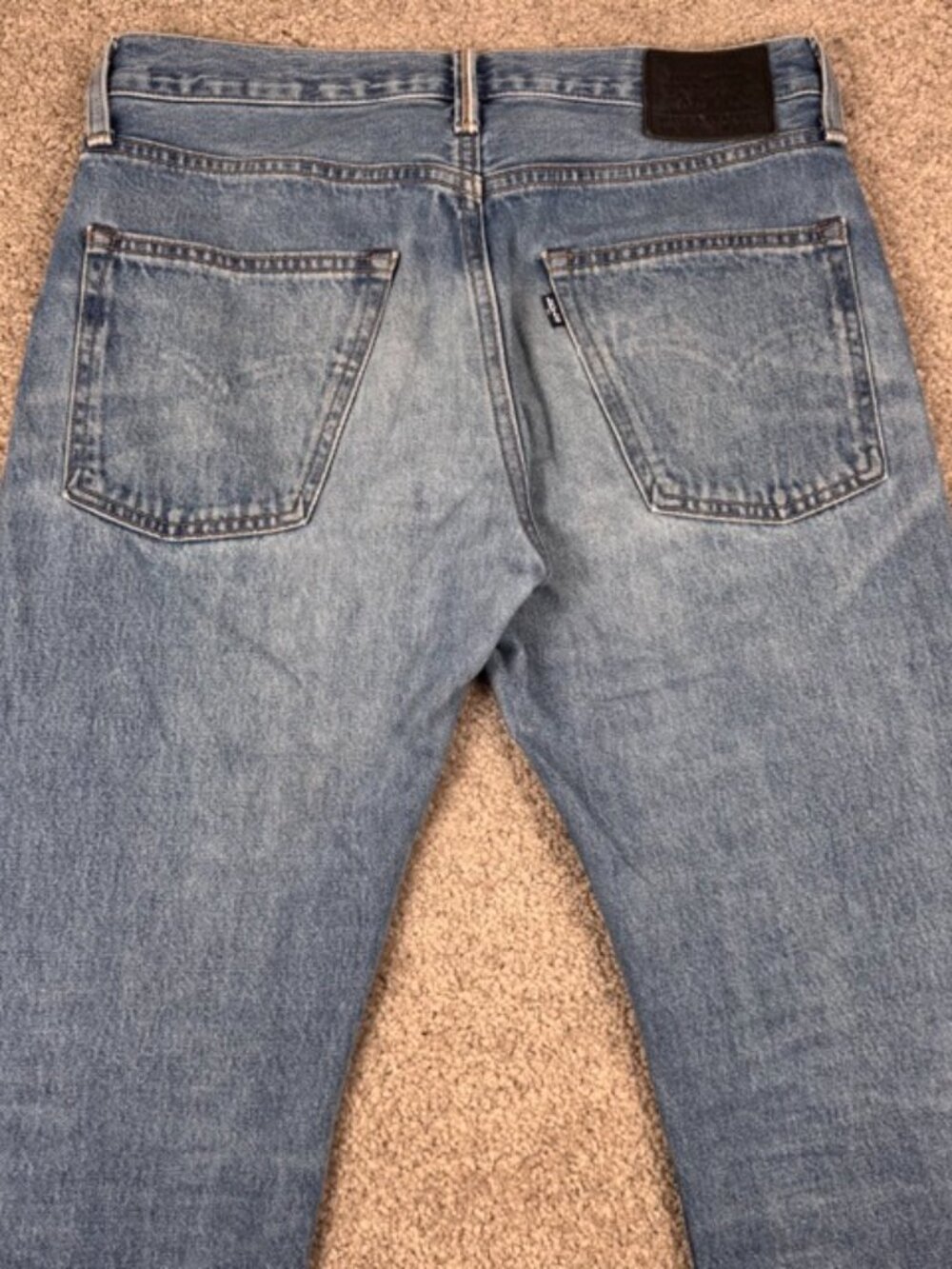 Levis Made & Crafted Jeans Men's 30x34 Japanese Selvedge 502 Taper Light Wash